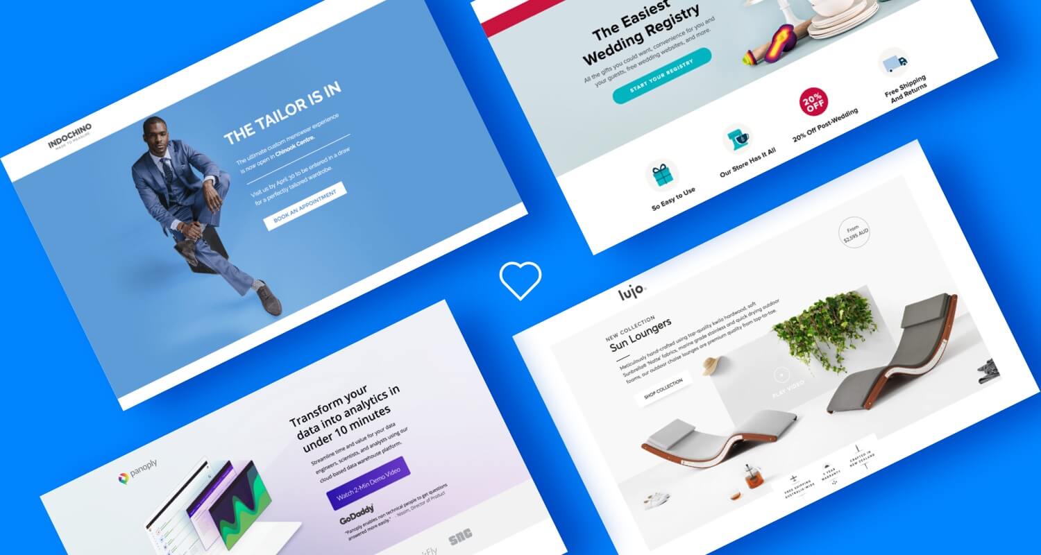 optimized design for landing page