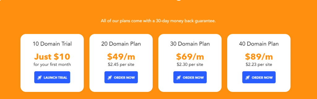 LaunchCDN pricing plans