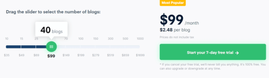 easy blog networks pricing plans