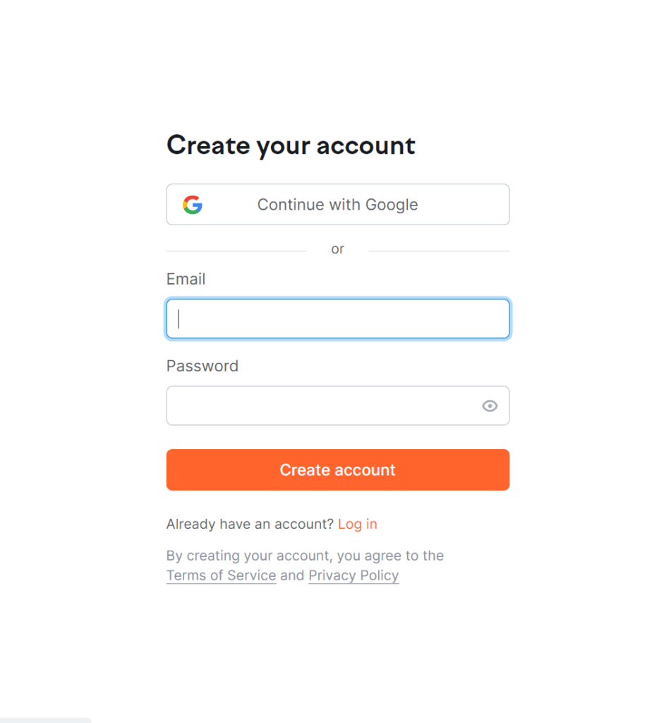 make an account on Semrush