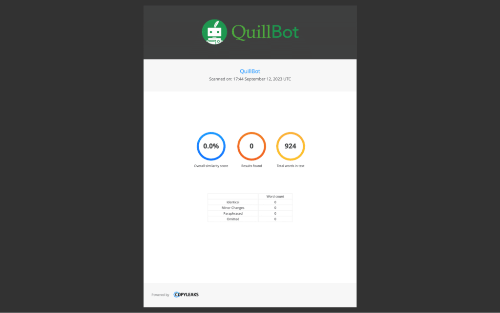 quillbot plagiarism checker features