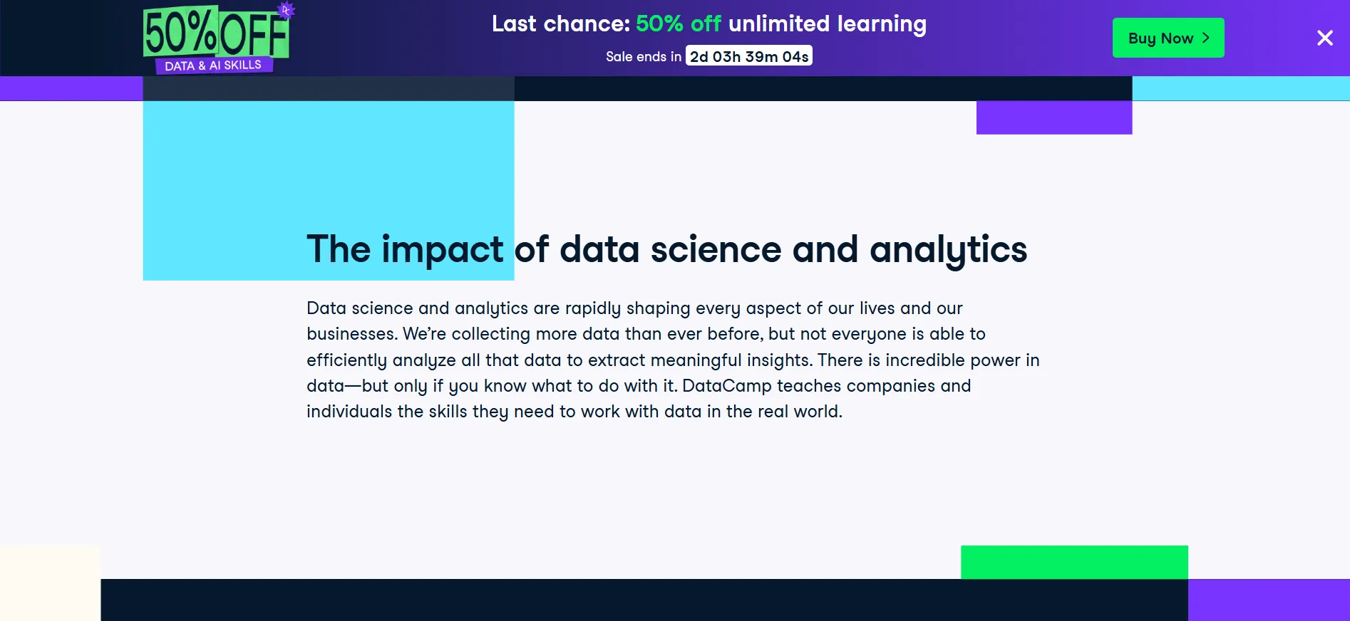 Datacamp data science and analytics