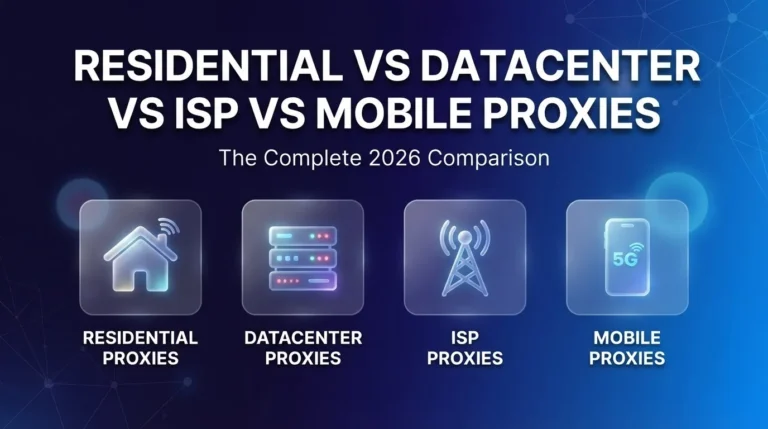 Residential vs Datacenter vs ISP vs Mobile Proxies