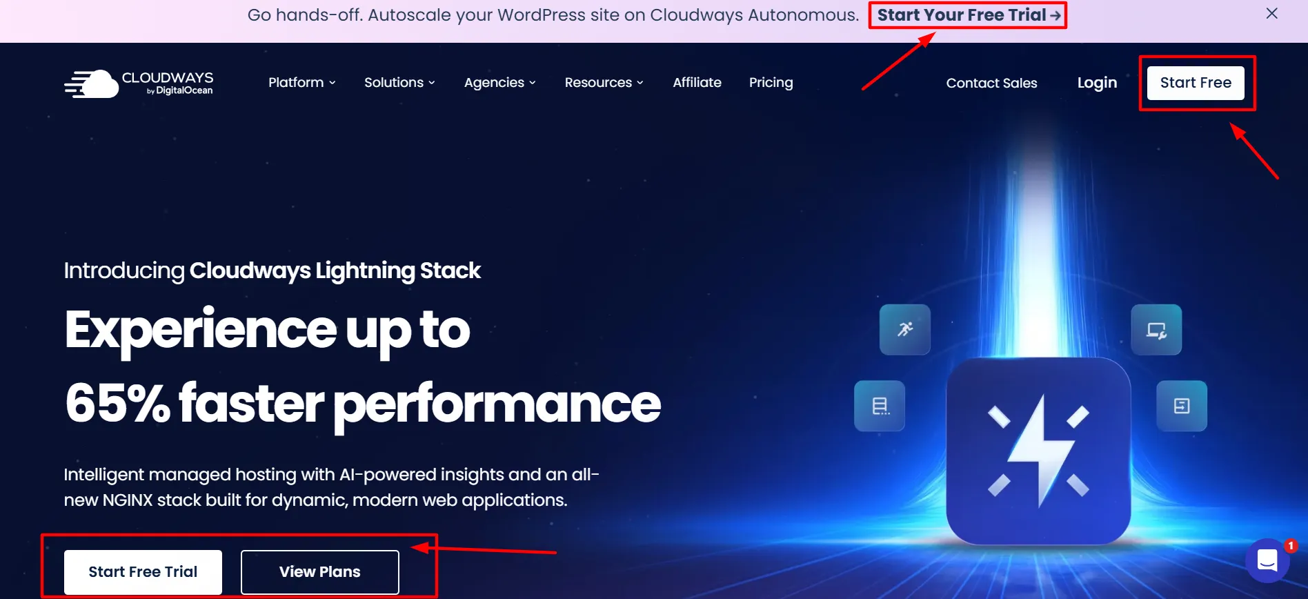 Cloudways login step 1