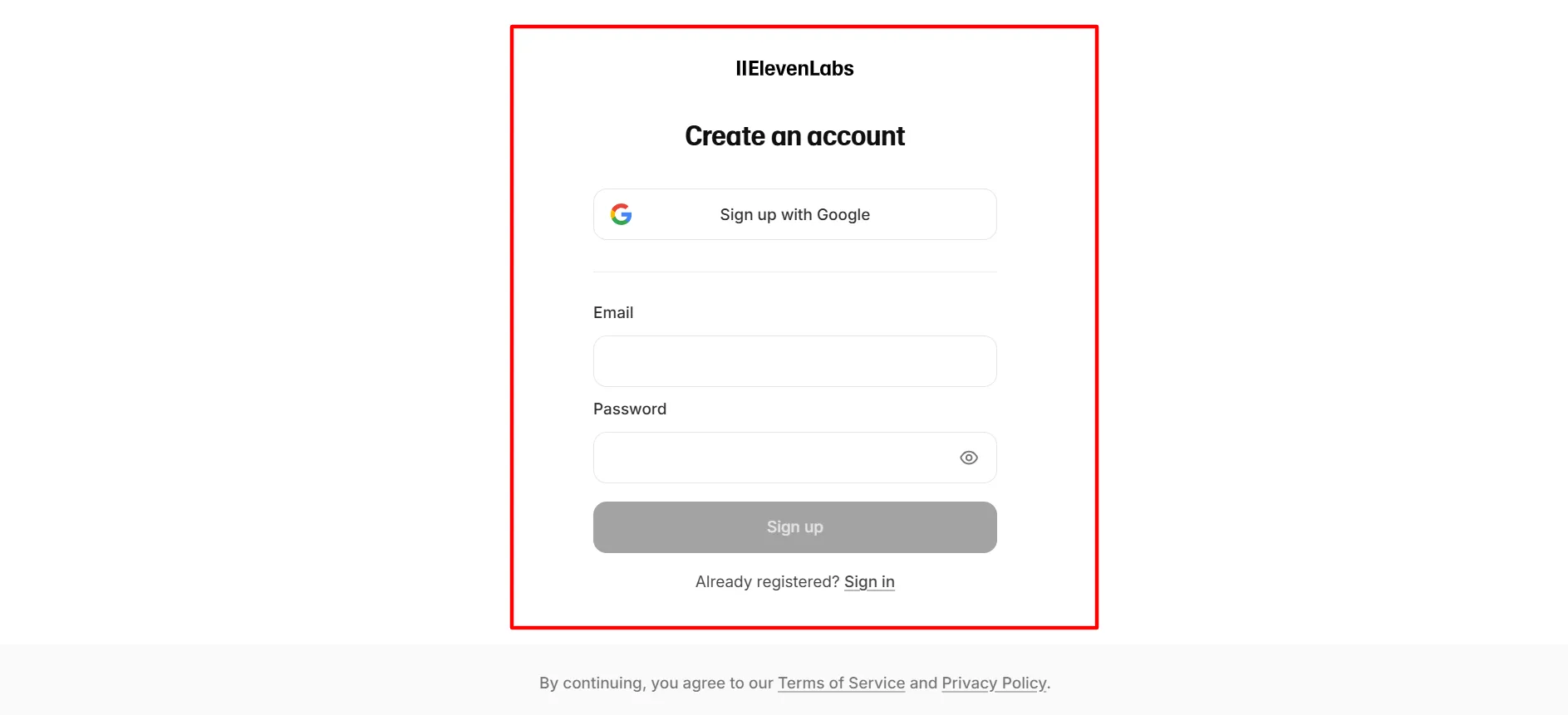 Elevenlabs login step 6