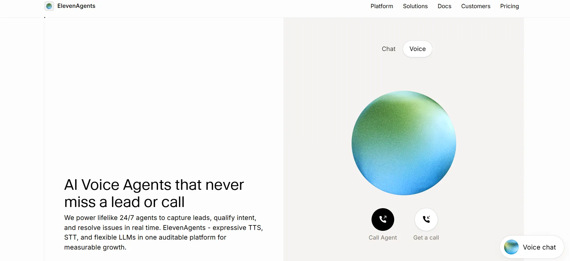 elevenlabs voice and chat agents