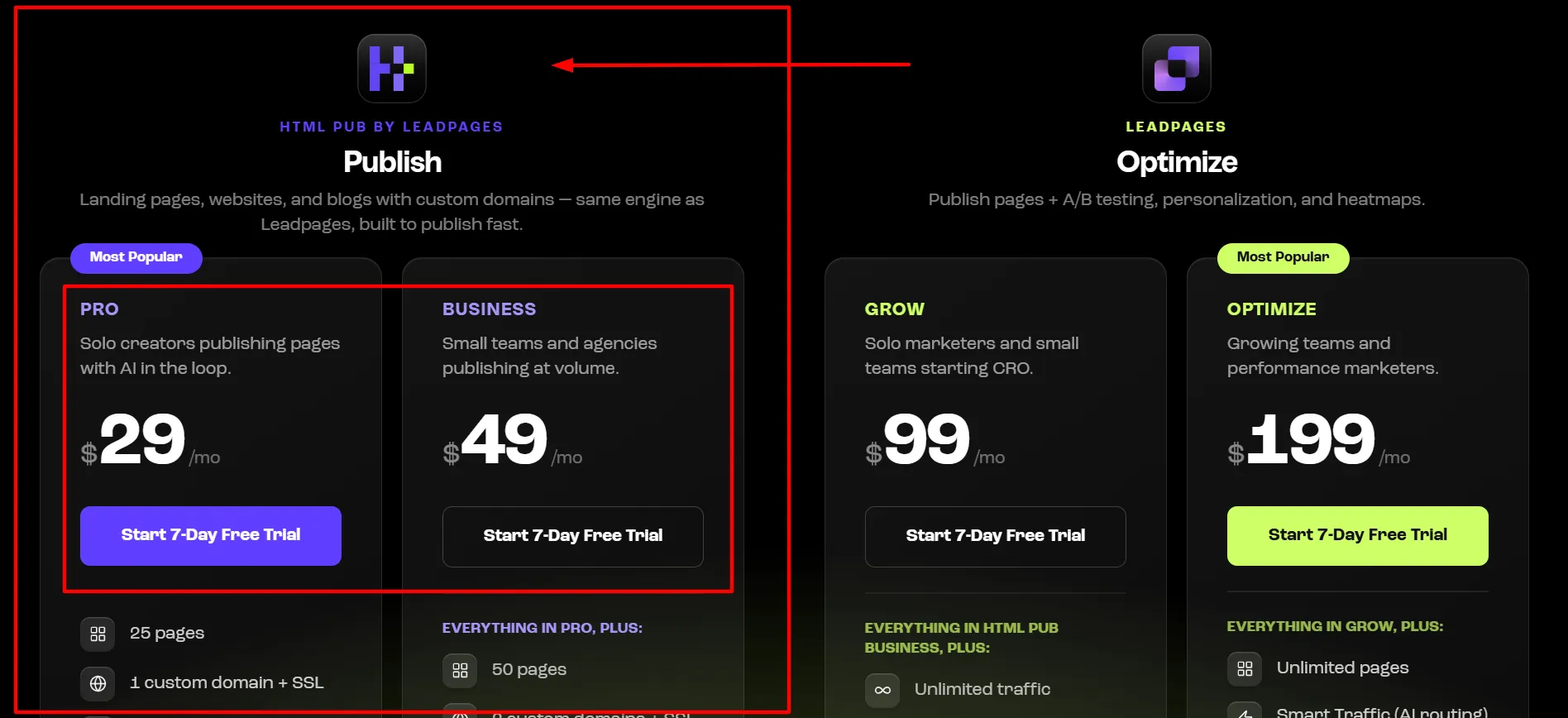 HTML Pub by Leadpages