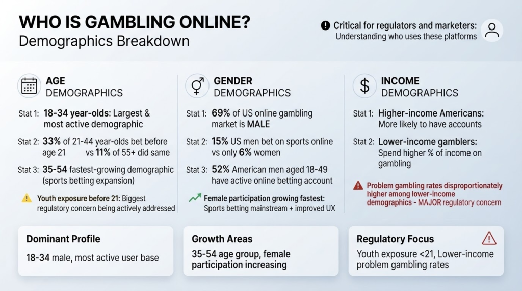 Who Is Gambling Online? Demographics