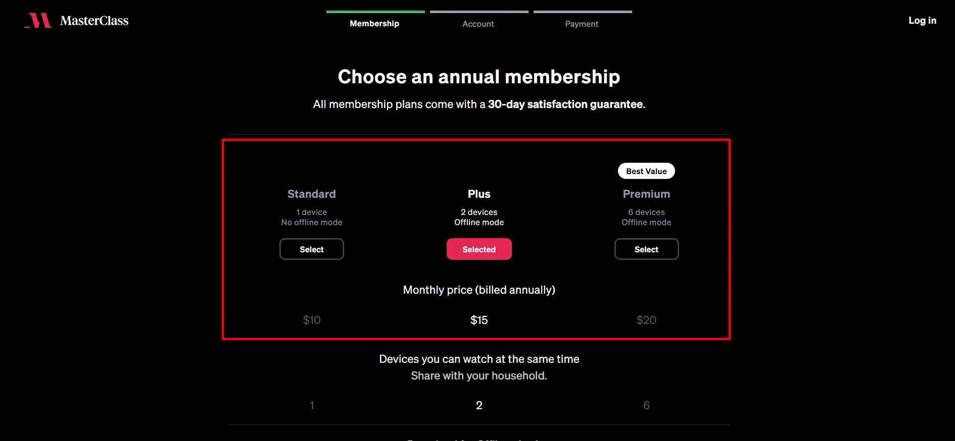 MasterClass Coupon login Step 2