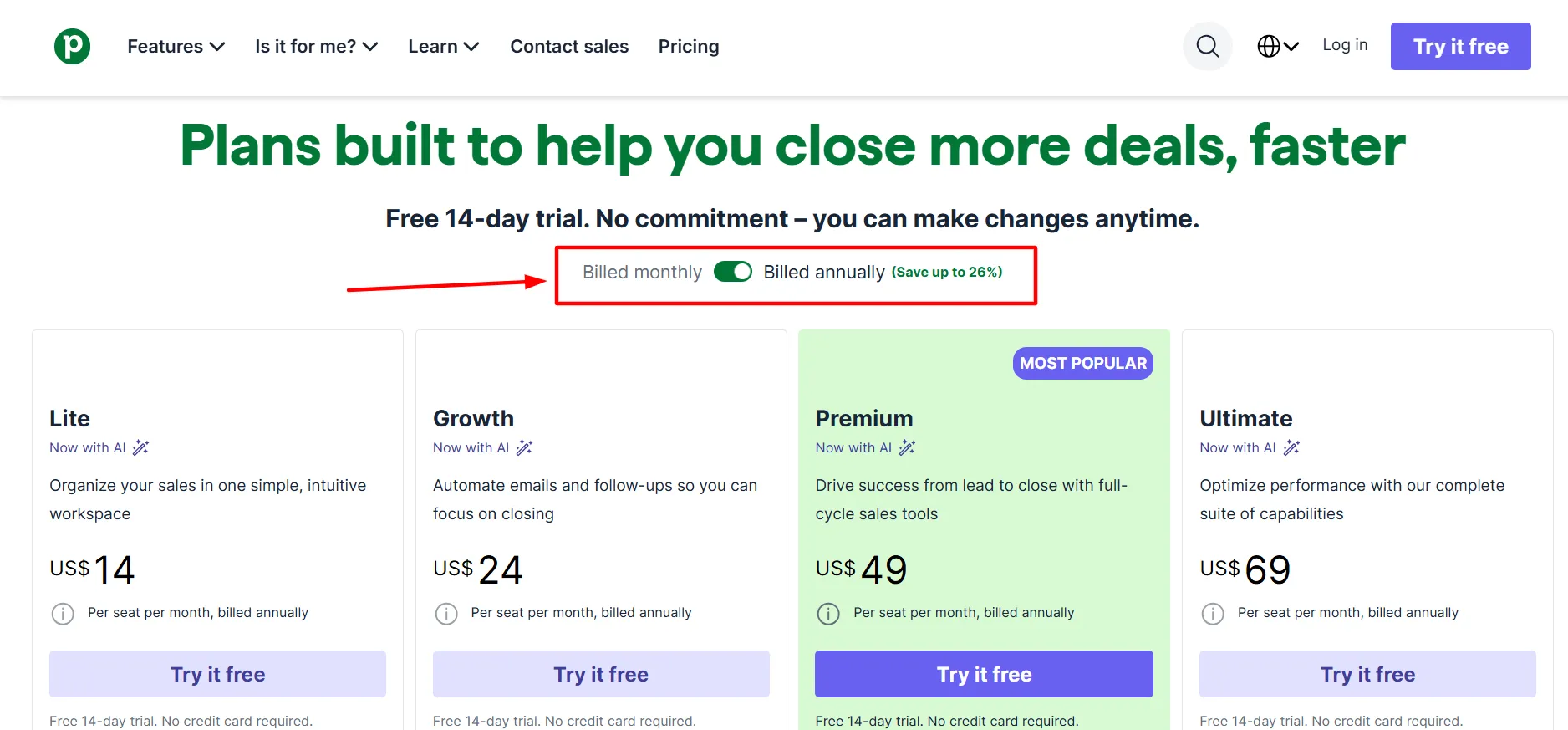 Pipedrive login step 3