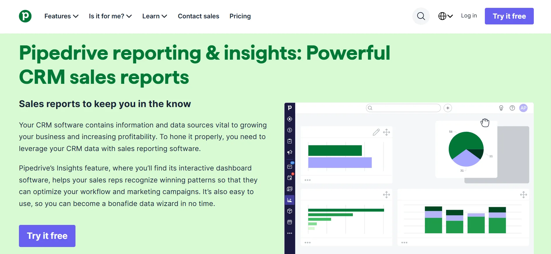 Pipedrive Reporting and analytics