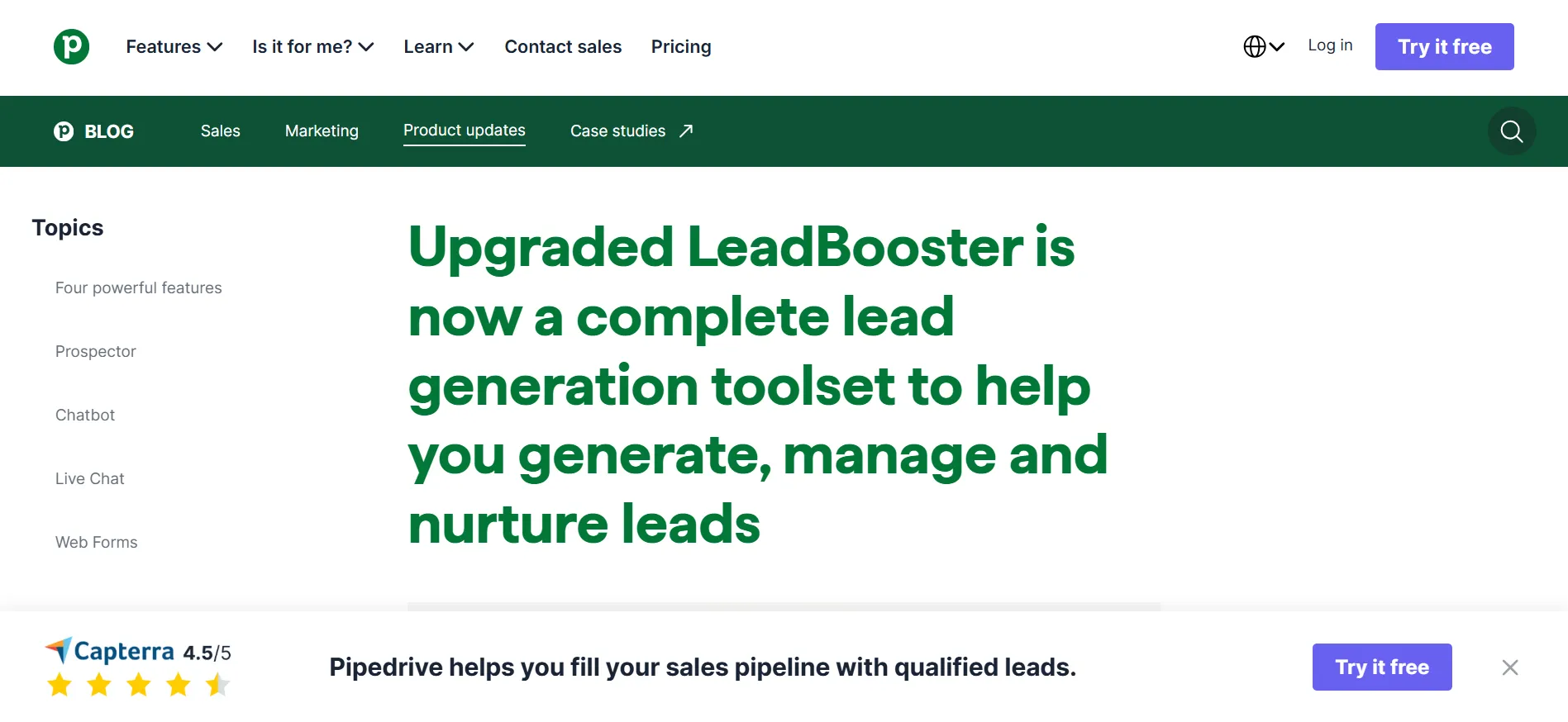 Pipedrive Sales inbox