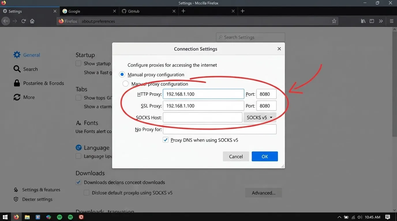 Set Up a Proxy in Firefox Step 6