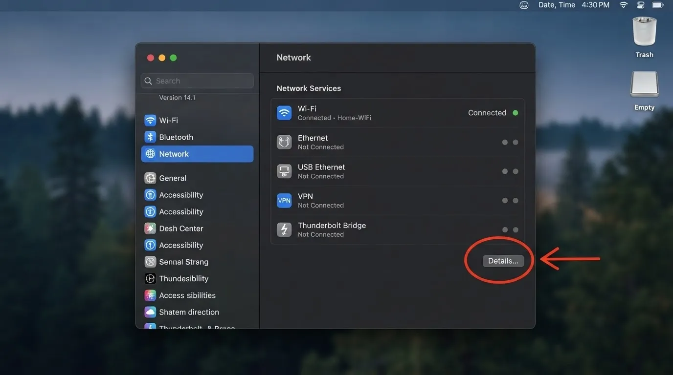 Set up a proxy on macOS step 2
