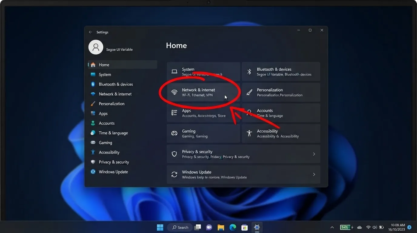 Set up a proxy on windows 11 step 1
