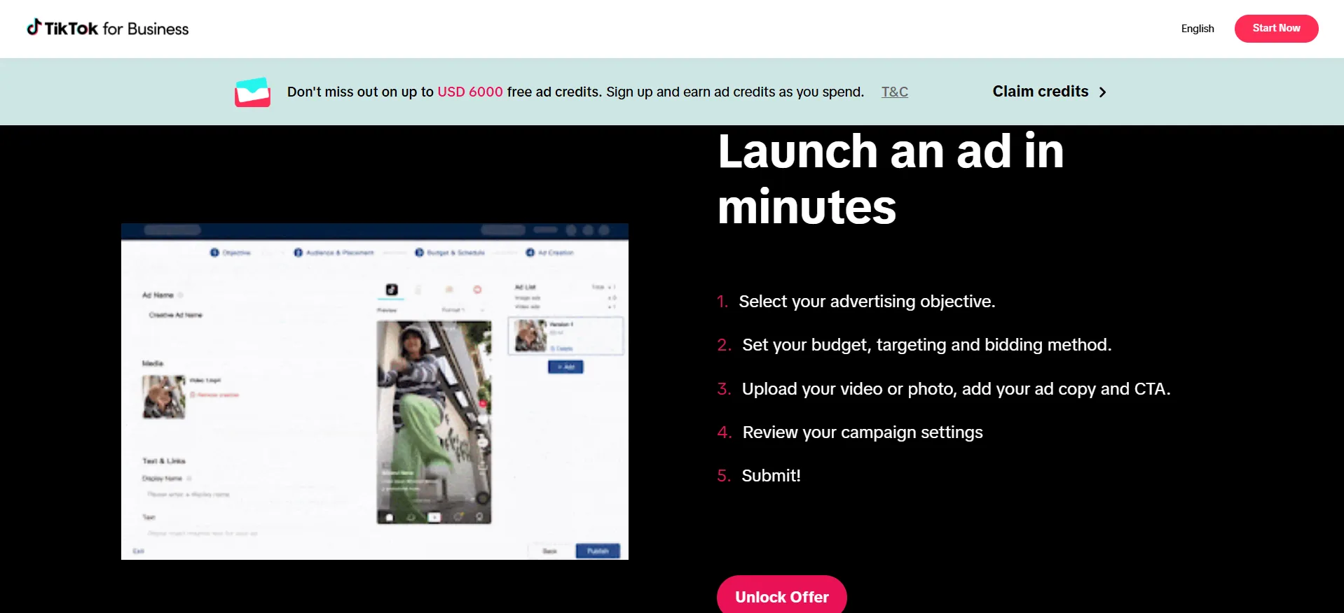 TikTok for business login step 3