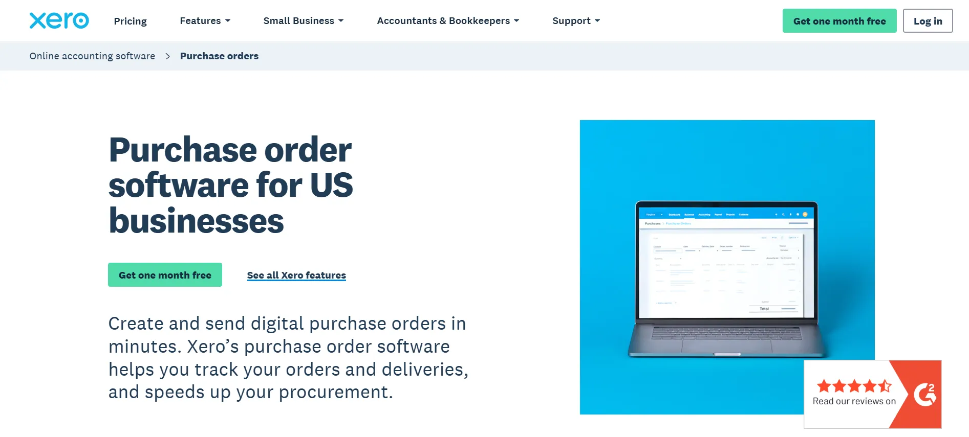 Xero create purchase order