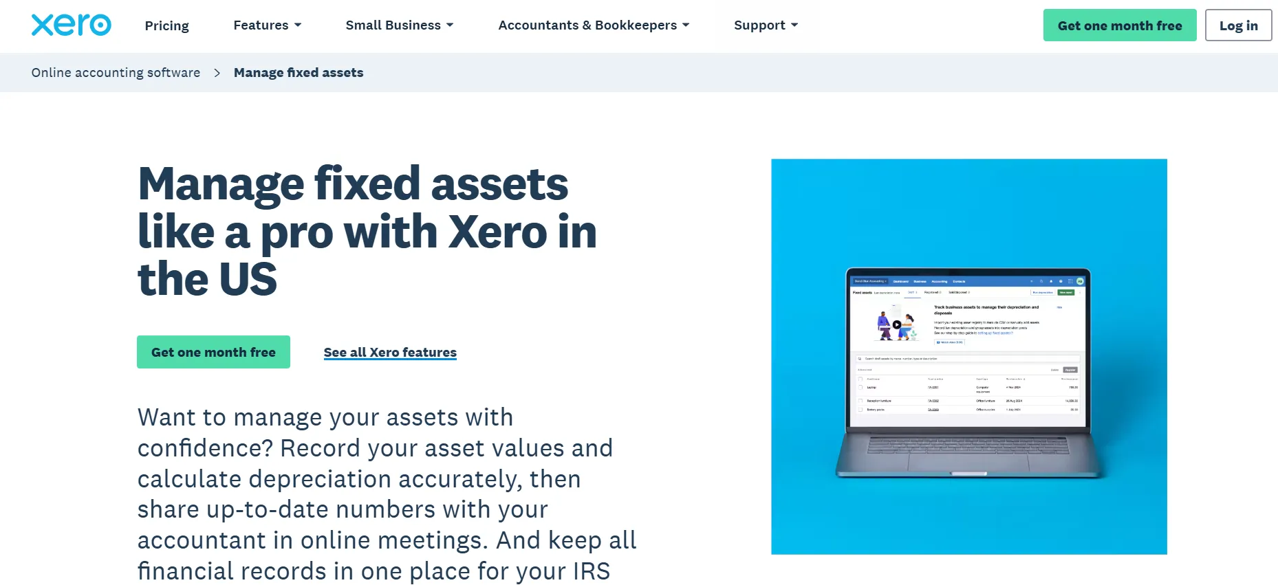 Xero Manage Fixed Assets