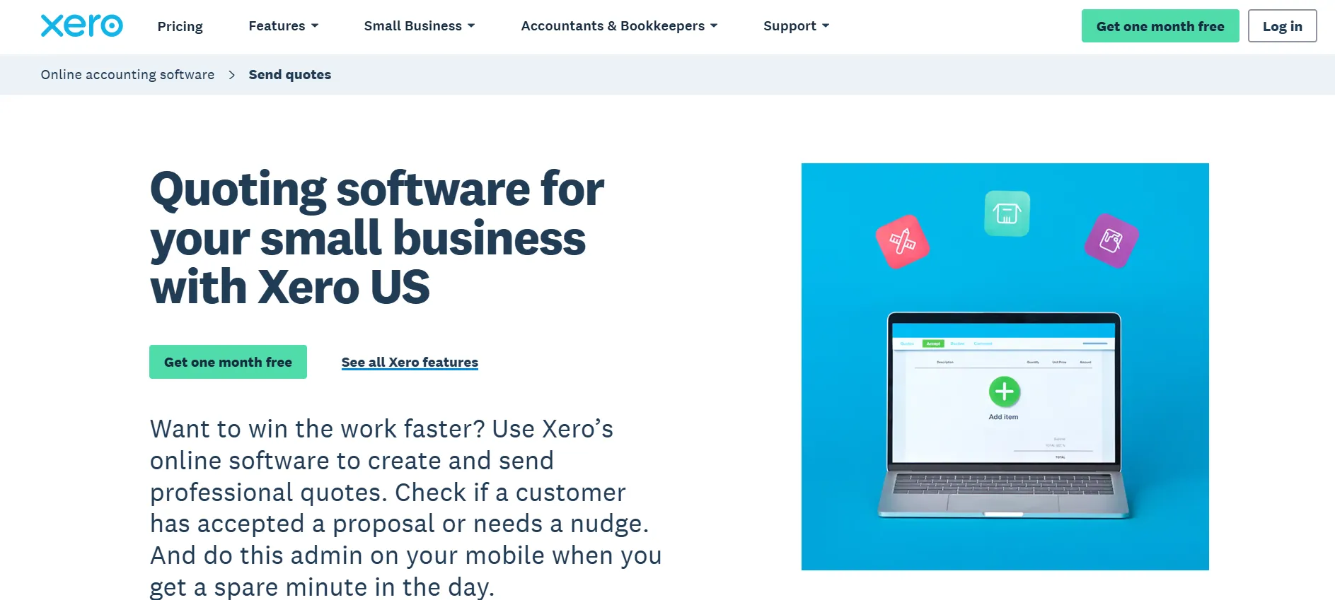 Xero send quotes