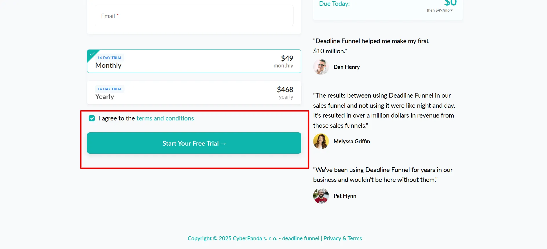 Deadline funnel login step 6