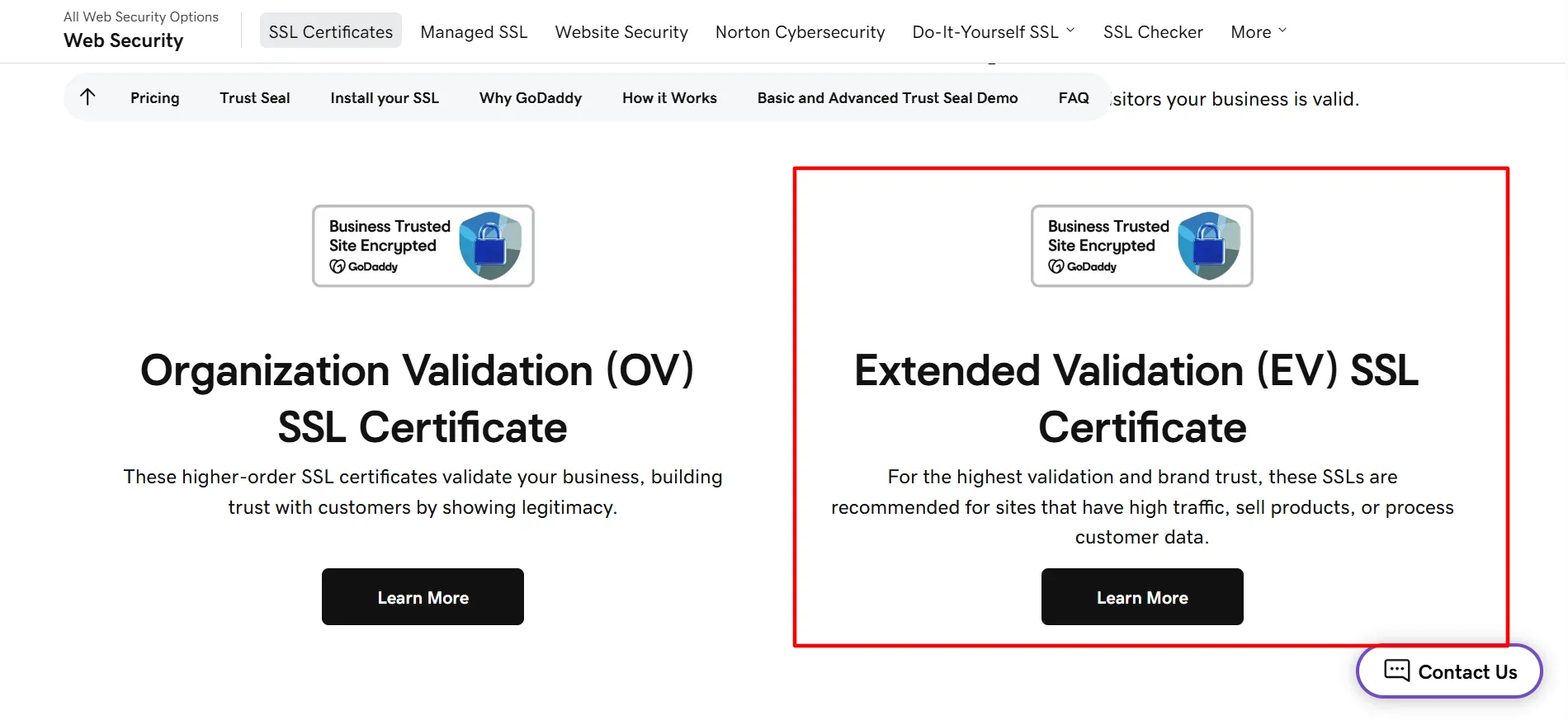 GoDaddy SSL EV SSL