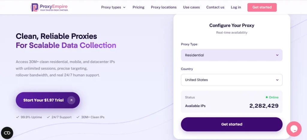 overview of ProxyEmpire proxy