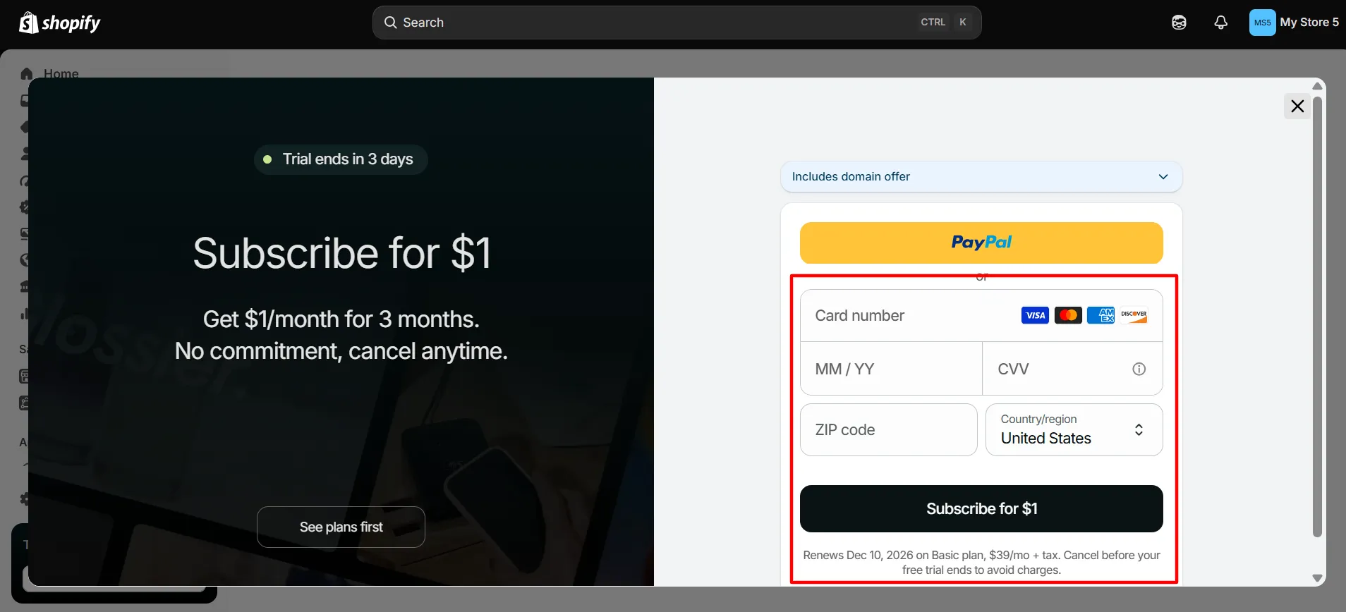 Shopify login step 5