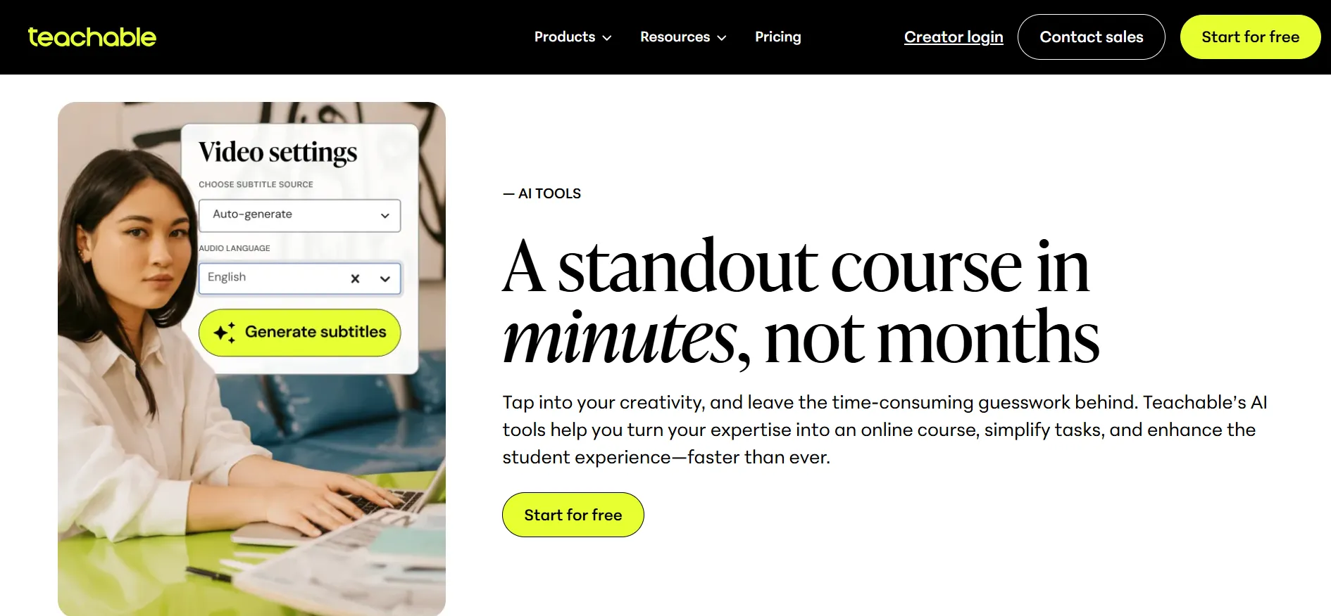 Teachable AI feature