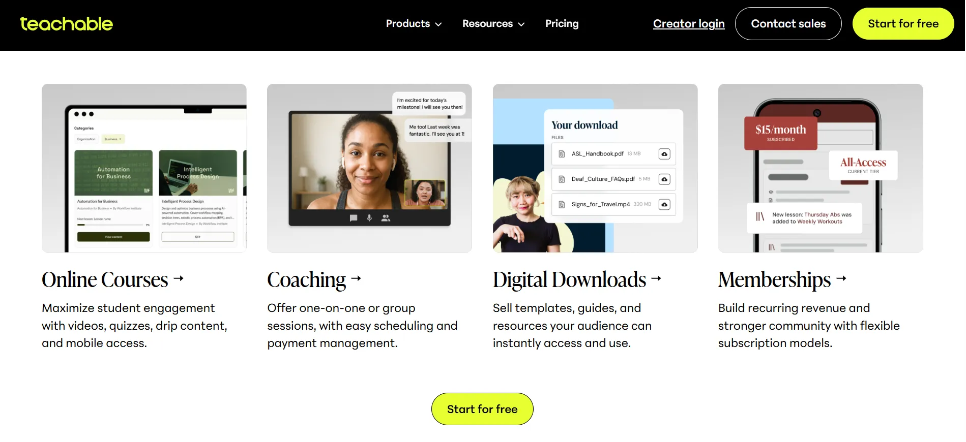 Teachable features