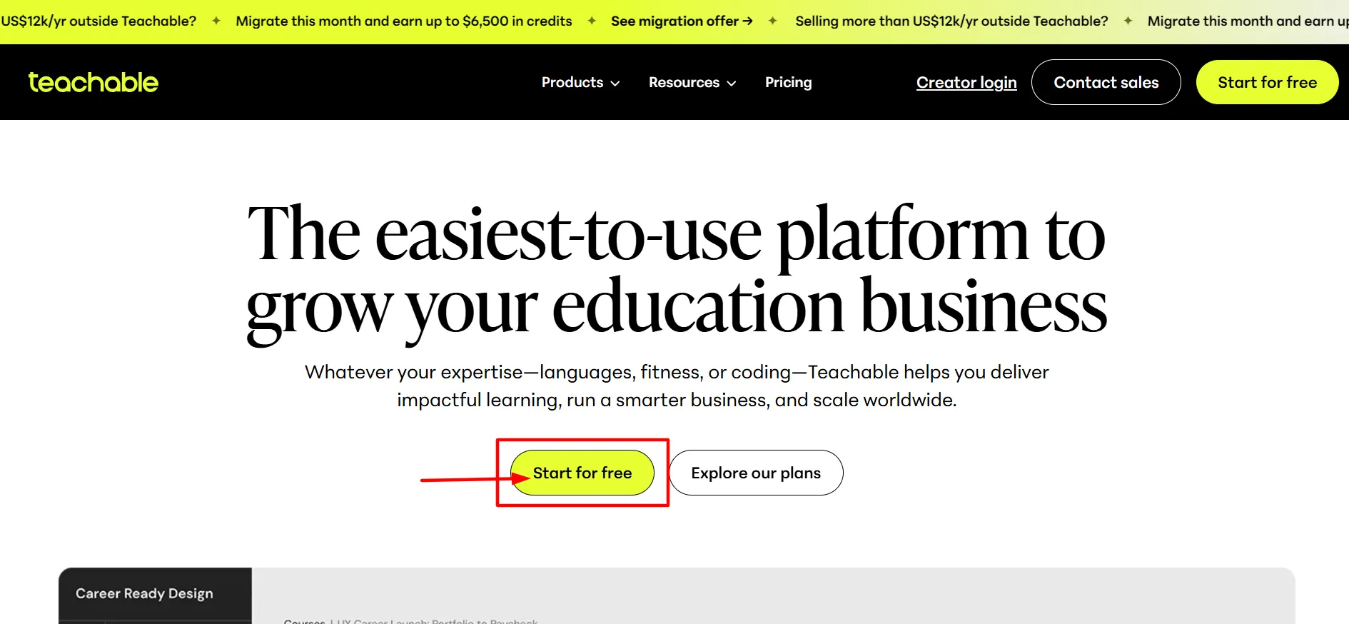 Teachable free plan