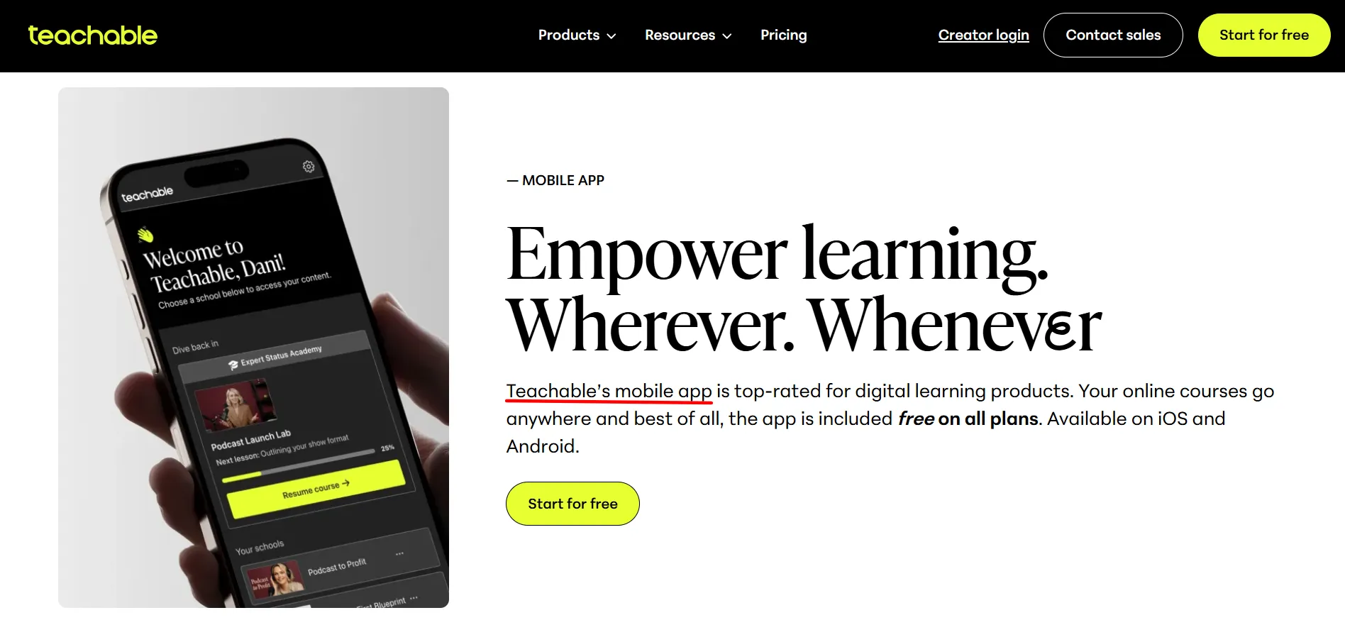Teachable Mobile Apps