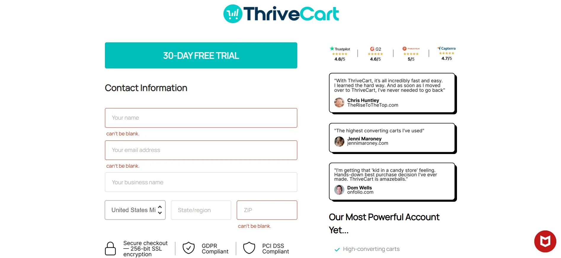 ThriveCart login step 8