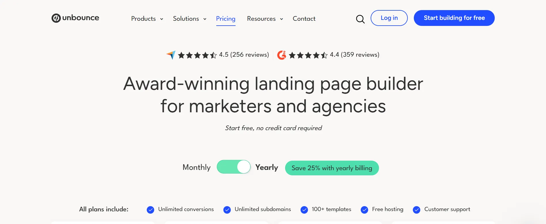 Unbounce Login step 2