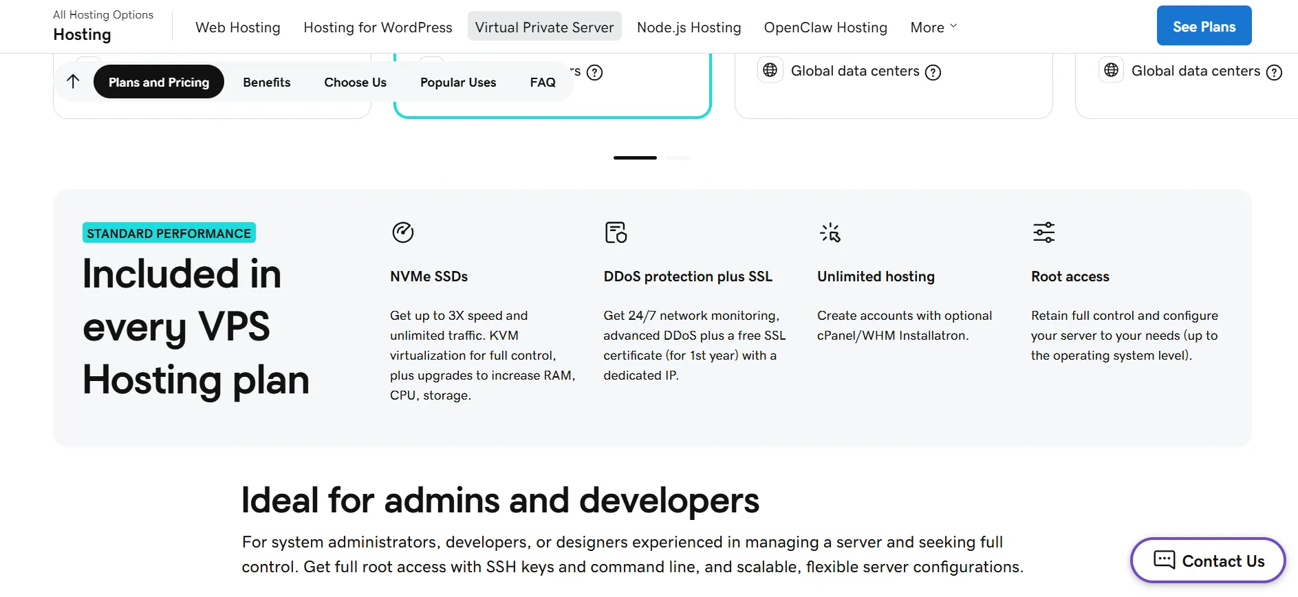 Godaddy VPS includes