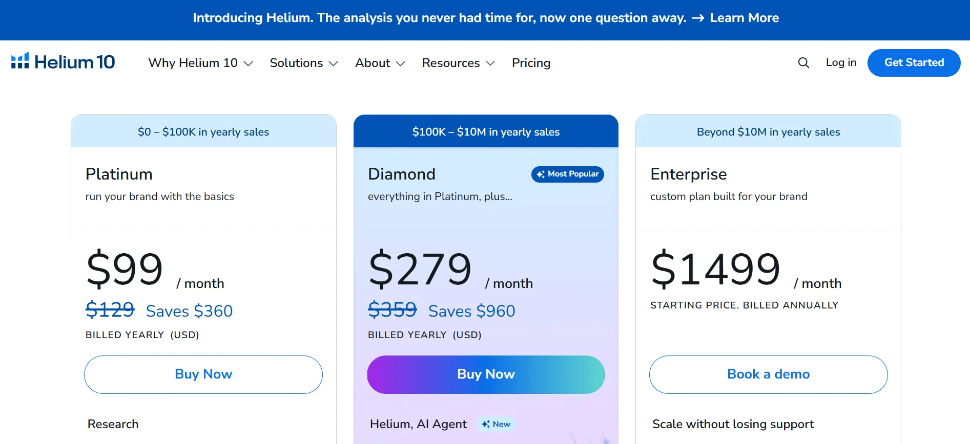 Helium 10 Platinum plan