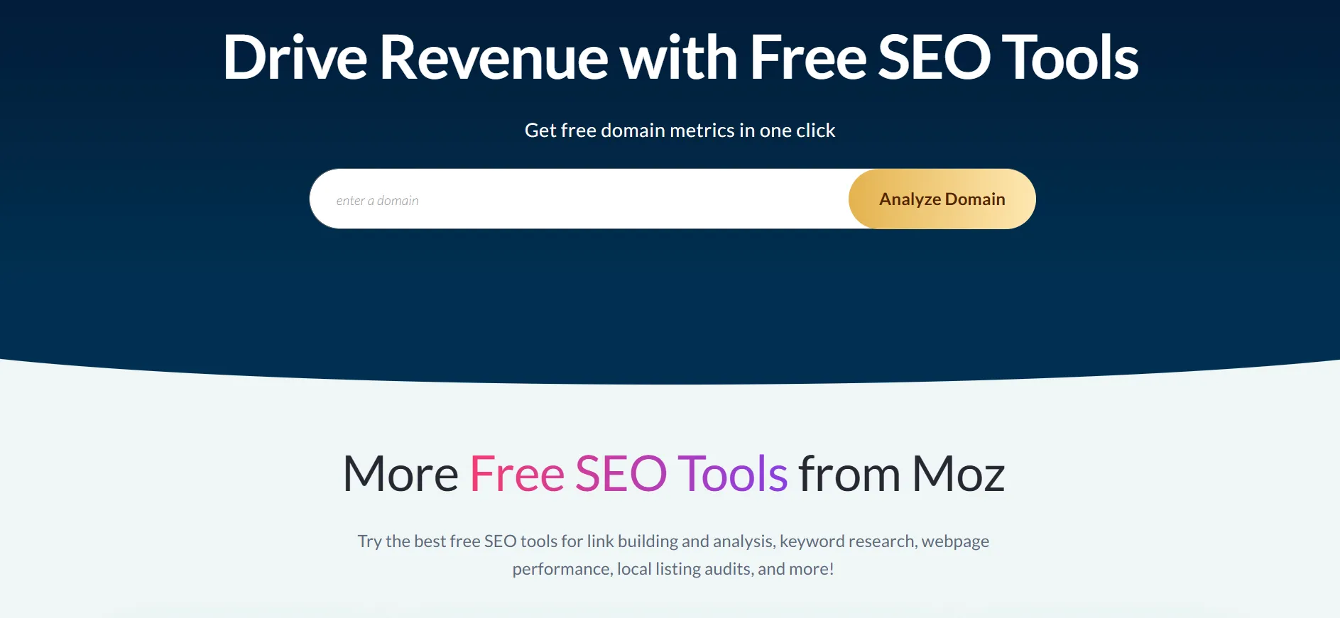 Moz Free tools