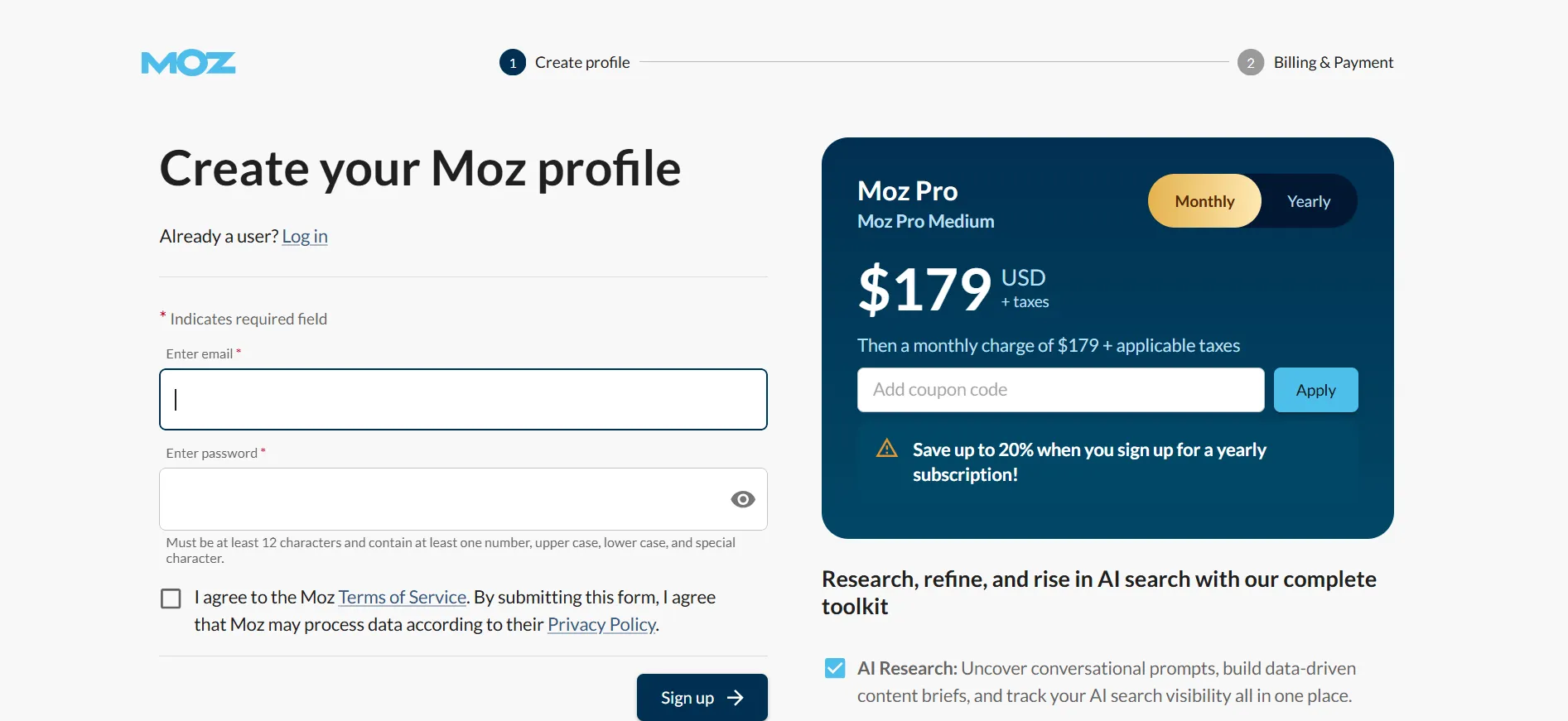 Moz login step 4