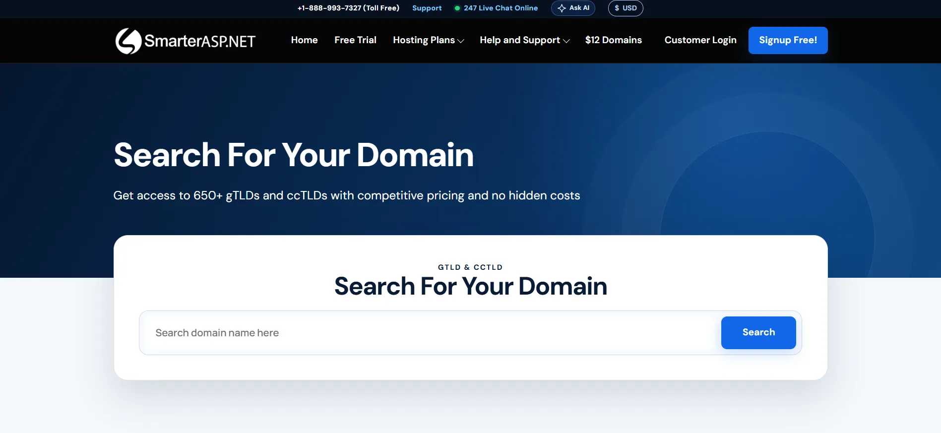 SmarterASP Domains